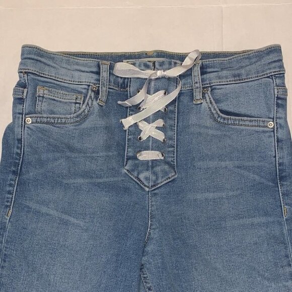 Topshop moto Jamie lace up high rise skinny jeans size 26 - Picture 4 of 14